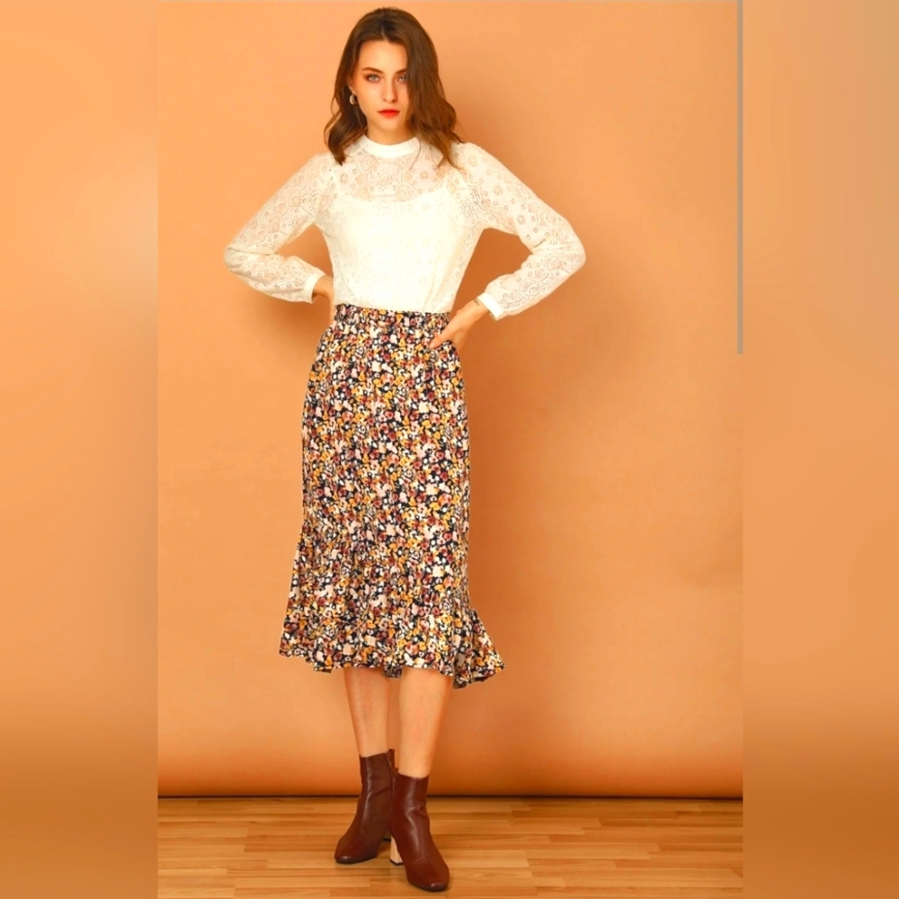 Floral A-Line Skirt Christopher & Banks